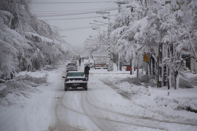 ثبت بیشترین میزان بارش برف در اراک