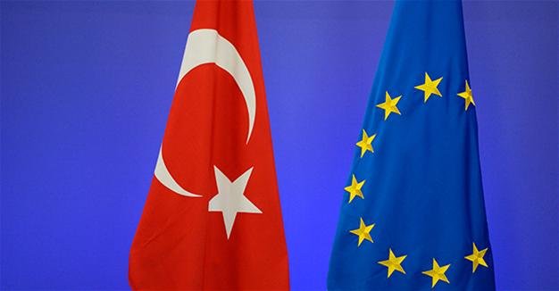 پرچم ترکیه و اتحادیه اروپا