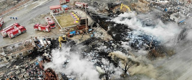 ۲ کشته و ۵۷ زخمی در انفجاری در کارخانه‌ چینی