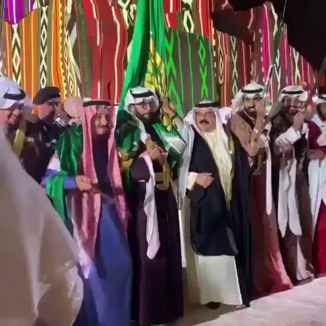 رقص “العرضه” پادشاهان عربستان و بحرین