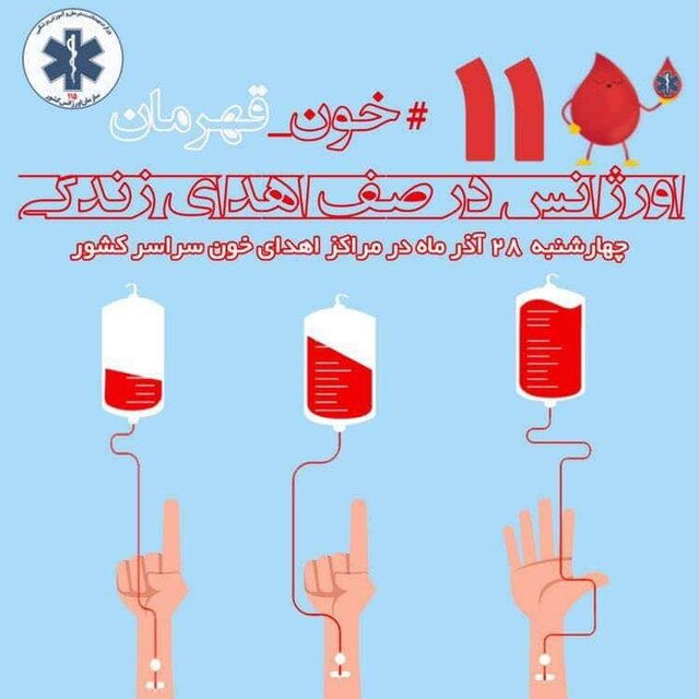 کمپین اورژانس تهران برای “اهدای خون”
