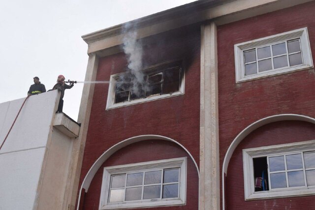 حریق در خوابگاه دانشجویی توانیر نیشابور توسط آتش‌نشانان خاموش شد