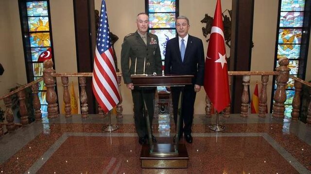 سوریه؛ محور گفت‌وگوی وزیر دفاع ترکیه و رییس ستاد ارتش آمریکا