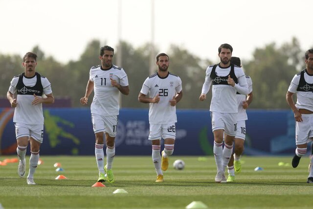 گلزنی امیری از روی نقطه کرنر در تمرین تیم ملی فوتبال