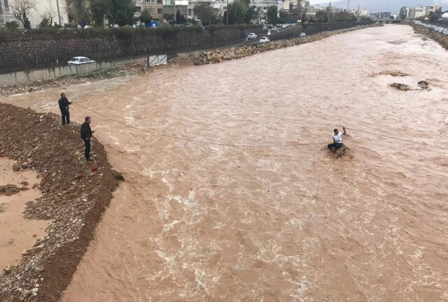 سیلاب رودخانه خشک شیراز