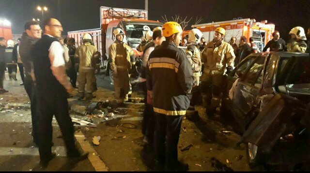تصادف شدید در بزرگراه شهید یاسینی تهران