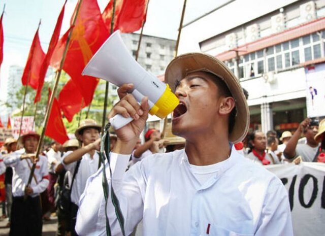 حبس دانشجویان میانماری معترض به وضعیت امنیتی