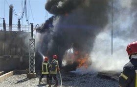 مهار آتش سوزی در واحد شماره یک نیروگاه رامین اهواز