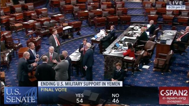 سنای آمریکا توقف حمایت نظامی از ائتلاف سعودی در یمن را تصویب کرد