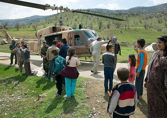 بیش از یکصد مرحله پرواز بالگردهای ارتش برای امدادرسانی به سیل‌زدگان