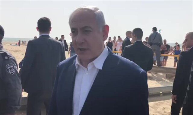 نتانیاهو در ساحل: به جای تفریح کردن، بروید به من رأی دهید!