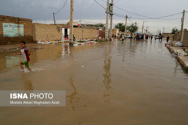 سیلاب در منطقه عین دو - اهواز