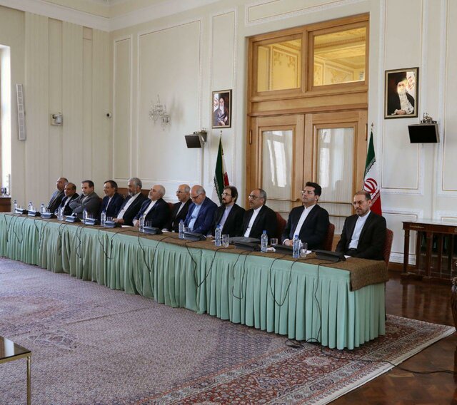 برگزاری مراسم تودیع و معارفه مدیران وزارت امور خارجه با حضور ظریف