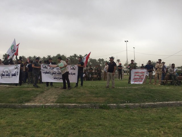 تظاهرات حشد شعبی در بغداد