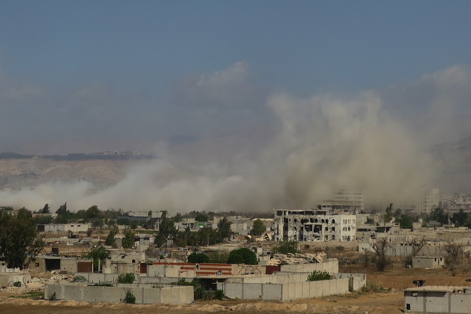 جنگنده های سوریه مواضع تروریستها در جنوب دمشق را بمباران کردند