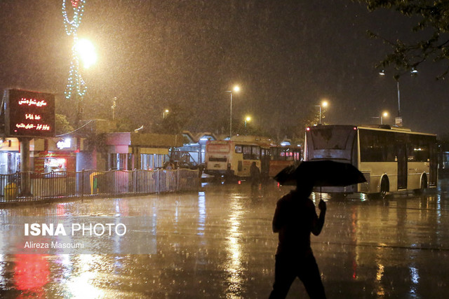 رگبار باران و و وزش تندباد لحظه‌ای در استان‌های شمالی