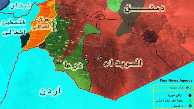 پخش اعلامیه‌های ارتش سوریه در استان درعا