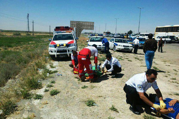 پنج کشته و زخمی بر اثر واژگونی پراید در محور بجستان-فردوس