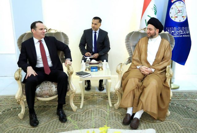دیدار عمار حکیم با فرستاده ویژه رئیس‌جمهور آمریکا در ائتلاف ضد داعش