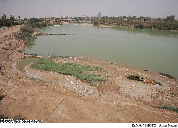 کاهش شدید سطح رودخانه جراحی/ خطر قطع شدن آب همه روستاها