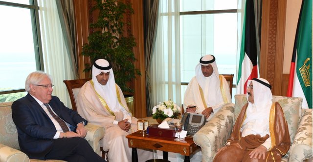 دیدار امیر کویت با فرستاده سازمان ملل به یمن