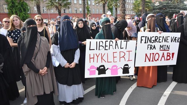 تظاهرات هزاران نفری در دانمارک در اعتراض به ممنوعیت برقع