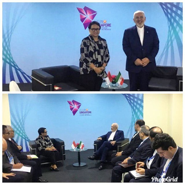 دیدار وزیران امور خارجه ایران و اندونزی