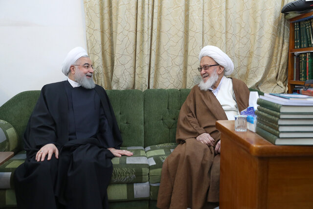 دیدار رئیس‌جمهور با مراجع عظام در نجف اشرف