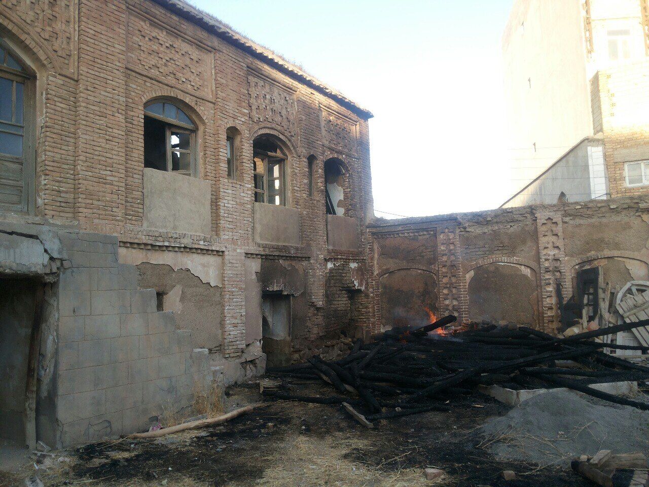 آتش سوزی خانه تاریخی ساری اصلانی تعمدی بوده است