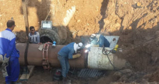 عملیات اصلاح و تعمیرات خطوط انتقال گاز غرب کارون
