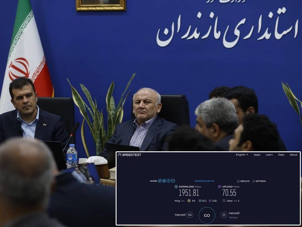 ثبت سرعت ۱.۹۵۱ گیگابیتی ۵G ایرانسل در حضور معاون رئیس‌جمهوری