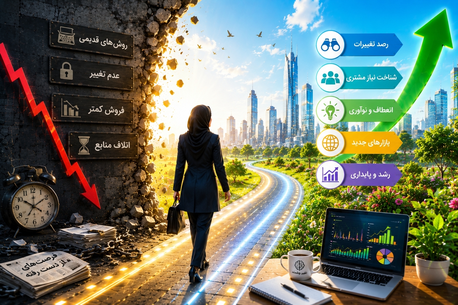 هوشیاری نسبت به تغییرات بازار و تطبیق کسب‌وکار