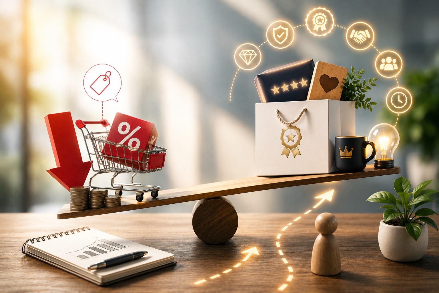 ارزان‌تر بفروشیم یا ارزش بیشتری ایجاد کنیم؛ کدام استراتژی واقعاً جواب می‌دهد؟